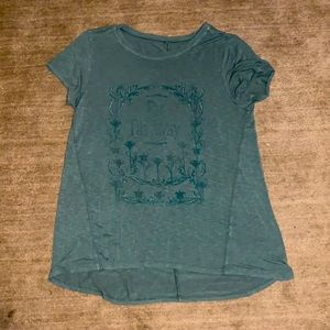 American Eagle Soft And Sexy Green "Far Far Away" T-Shirt Size Small